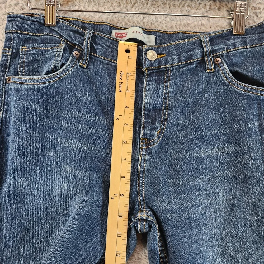 Levi's 511‎ Jeans Womens 20 Reg (Fits 31x30) Blue Stretch Mid Rise Straight Leg